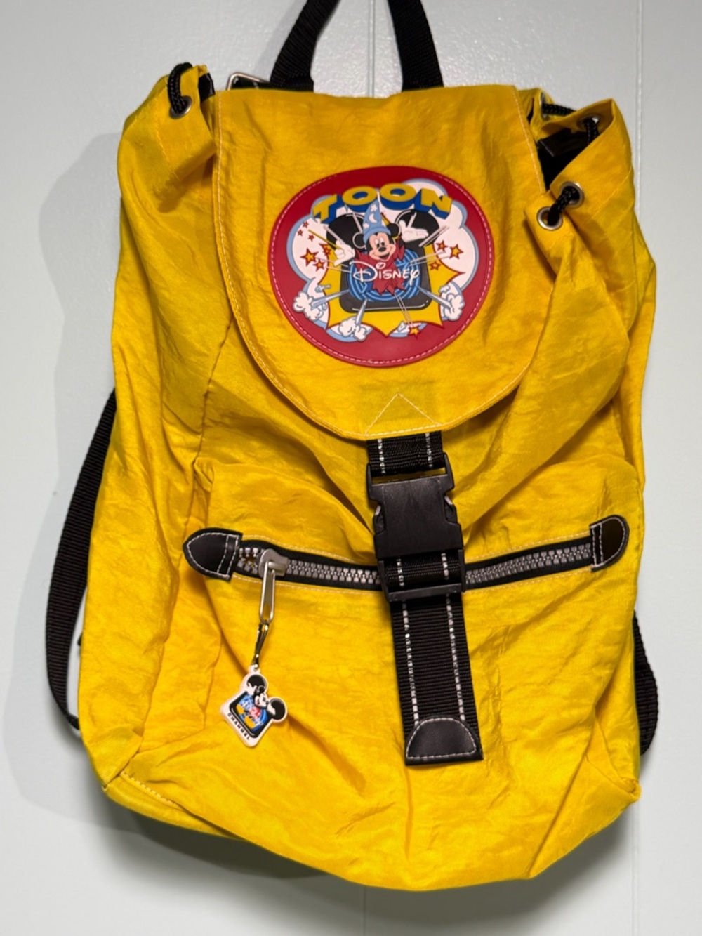 Vintage Disney Toons Bright Yellow Canvas Backpack